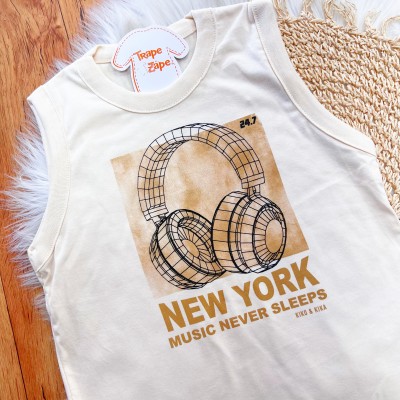  Conj. Regata New York Music e Bermuda - Areia e Marrom